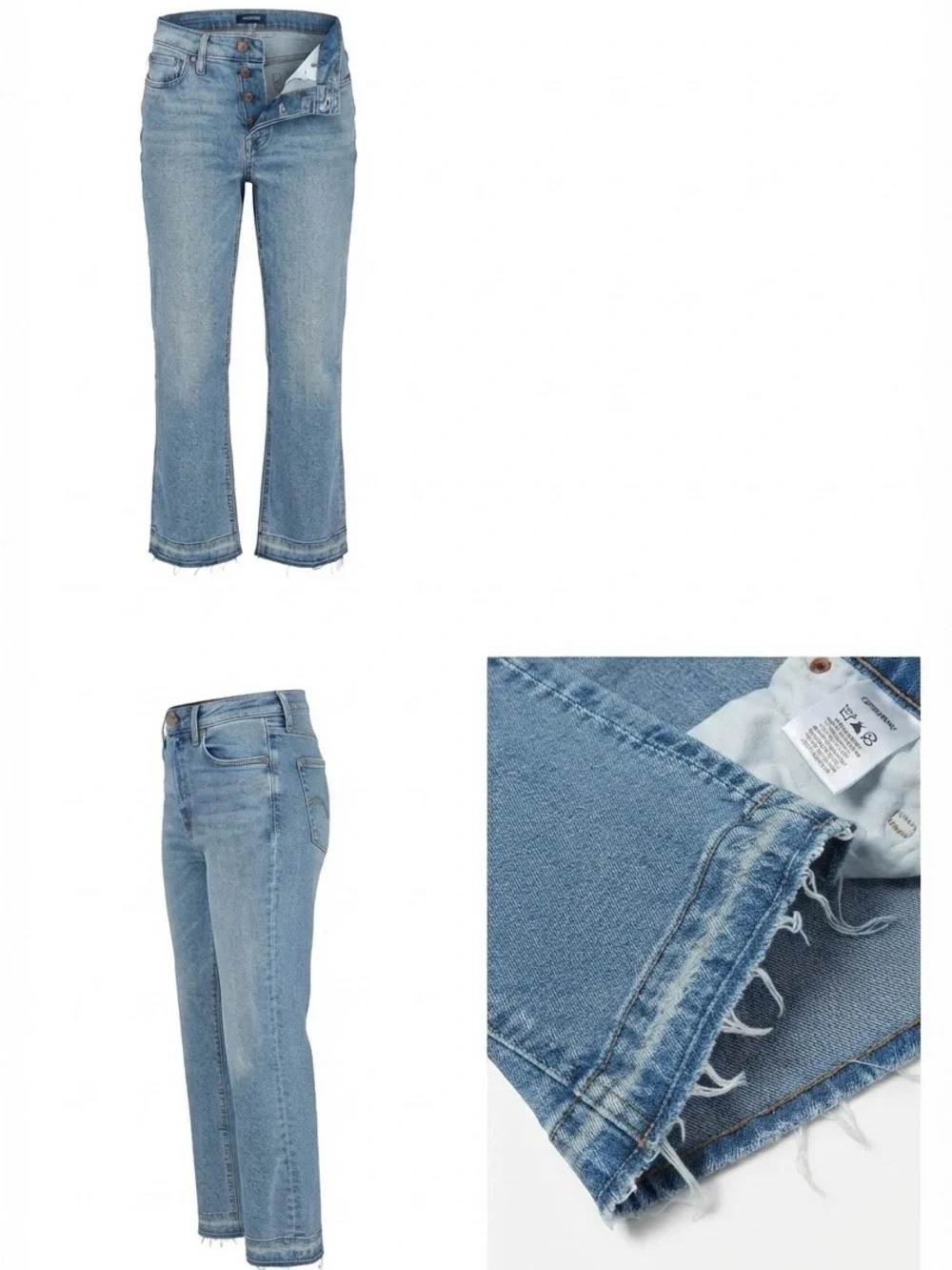 J. Crew Billie Denim Light Blue High-Rise Boot Crop Jeans Size 28